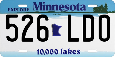 MN license plate 526LDO