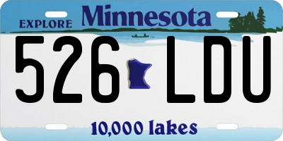 MN license plate 526LDU