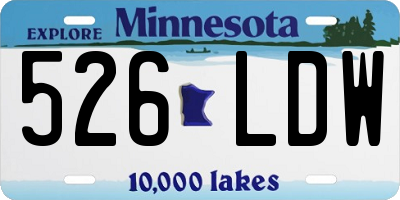MN license plate 526LDW