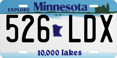 MN license plate 526LDX