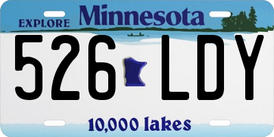 MN license plate 526LDY