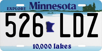 MN license plate 526LDZ