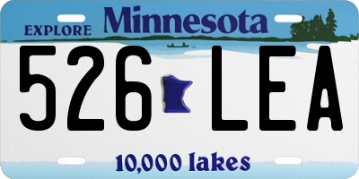 MN license plate 526LEA