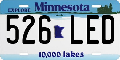 MN license plate 526LED