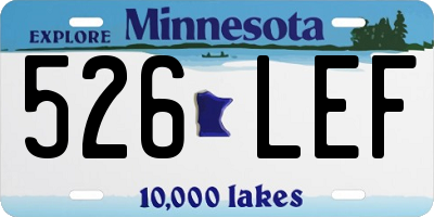 MN license plate 526LEF