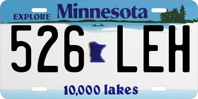 MN license plate 526LEH