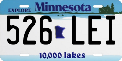 MN license plate 526LEI