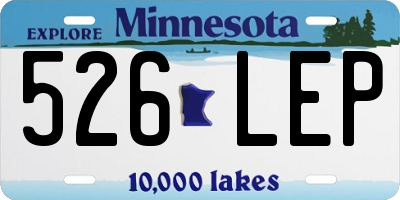 MN license plate 526LEP