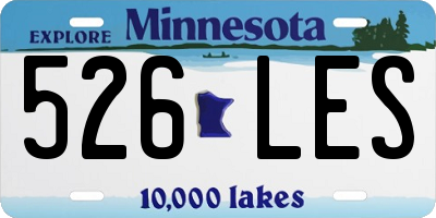 MN license plate 526LES