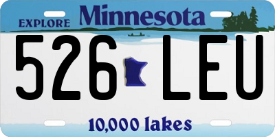 MN license plate 526LEU