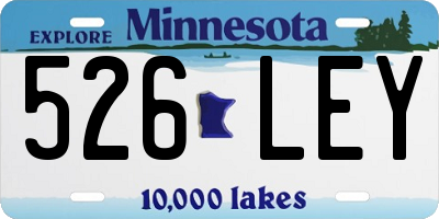 MN license plate 526LEY