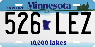 MN license plate 526LEZ