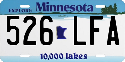 MN license plate 526LFA