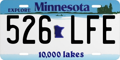 MN license plate 526LFE