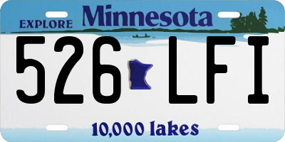 MN license plate 526LFI