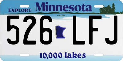 MN license plate 526LFJ