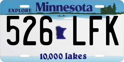 MN license plate 526LFK