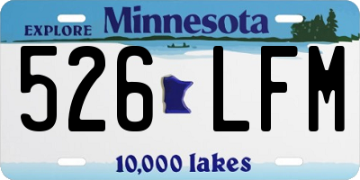 MN license plate 526LFM