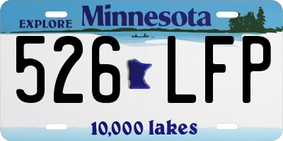 MN license plate 526LFP