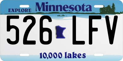 MN license plate 526LFV