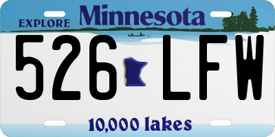MN license plate 526LFW