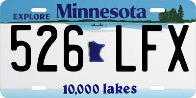 MN license plate 526LFX