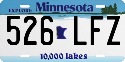 MN license plate 526LFZ