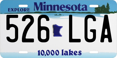 MN license plate 526LGA
