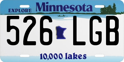 MN license plate 526LGB