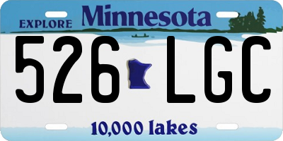 MN license plate 526LGC