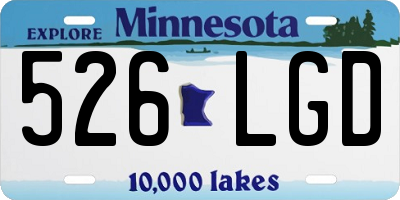 MN license plate 526LGD