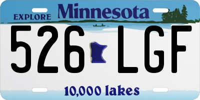 MN license plate 526LGF