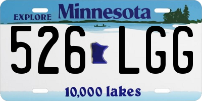 MN license plate 526LGG