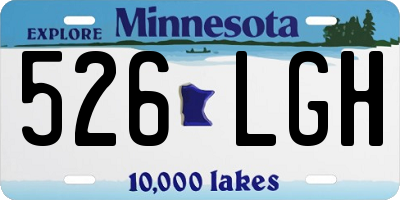 MN license plate 526LGH