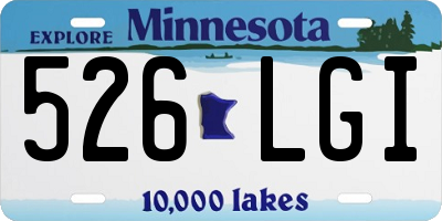 MN license plate 526LGI