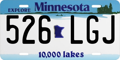 MN license plate 526LGJ
