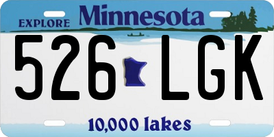 MN license plate 526LGK