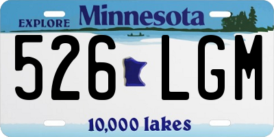 MN license plate 526LGM