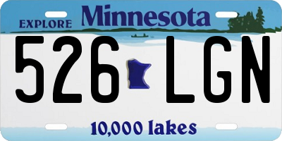 MN license plate 526LGN