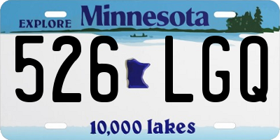 MN license plate 526LGQ