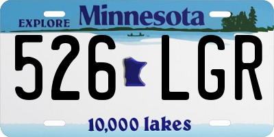 MN license plate 526LGR