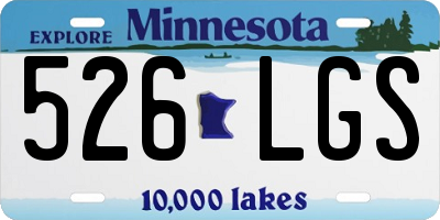 MN license plate 526LGS