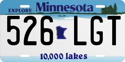 MN license plate 526LGT