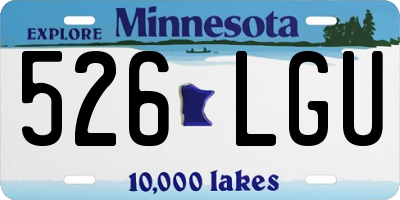 MN license plate 526LGU