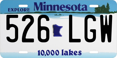 MN license plate 526LGW