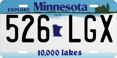 MN license plate 526LGX