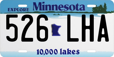 MN license plate 526LHA