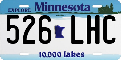 MN license plate 526LHC