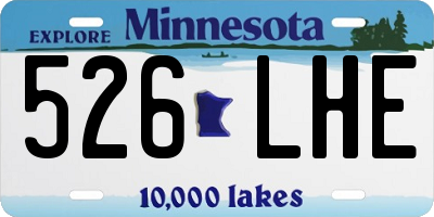 MN license plate 526LHE