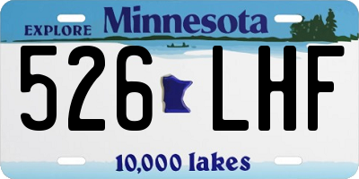 MN license plate 526LHF